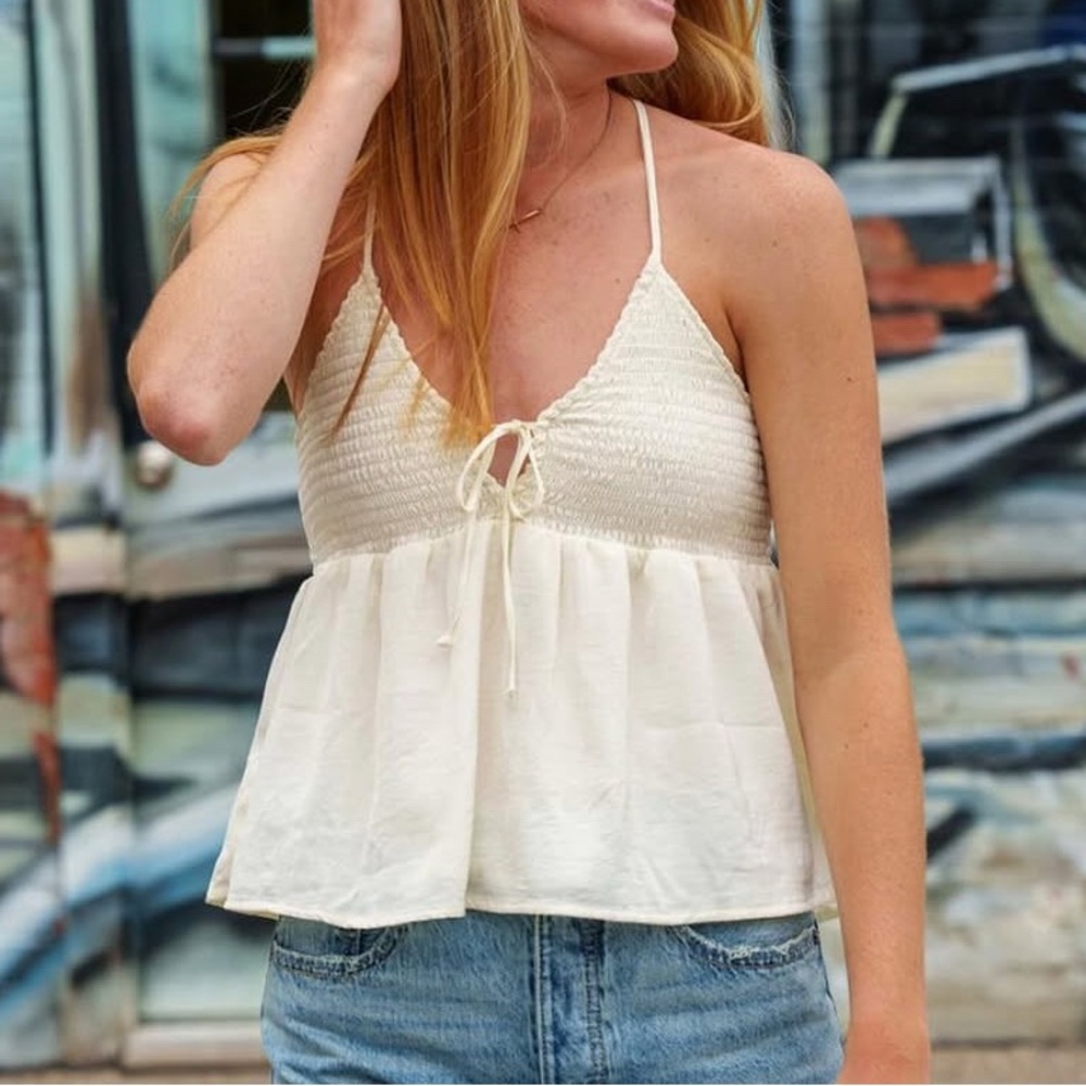 Spaghetti Strap Babydoll Cami Top